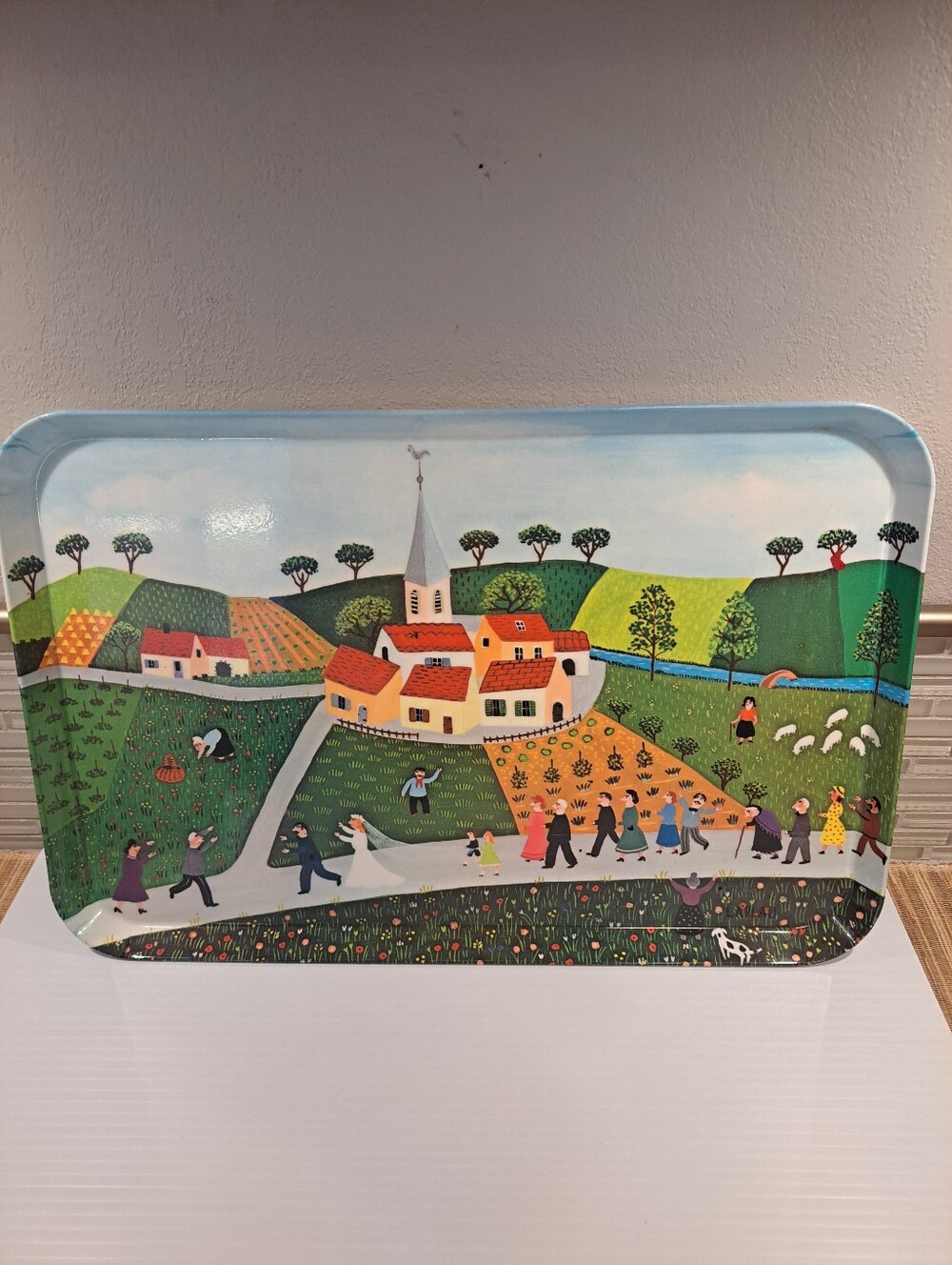 Villeroy & Boch DESIGN NAIF 17.5" Wedding Scene Plastic Serving Tray